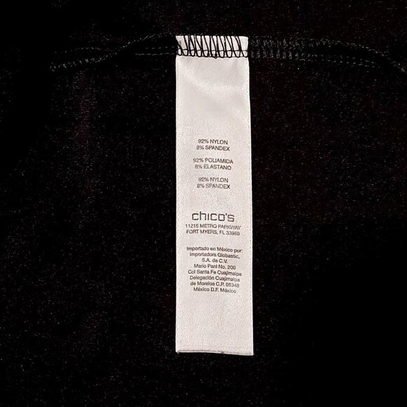 Chico’s Timeless Scoop-Neck Shell Black SZ 3/XL/16 - Picture 5 of 8
